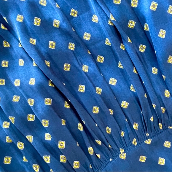 Blue front tie Free People blouse - Picture 2 of 4